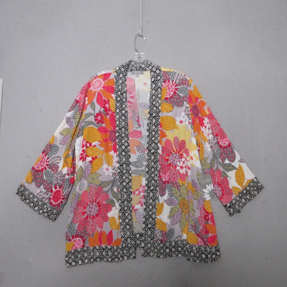 Habitat Clothes to Live in Kimono Top Floral Kimono Art to Wear Boho Beachy NWT